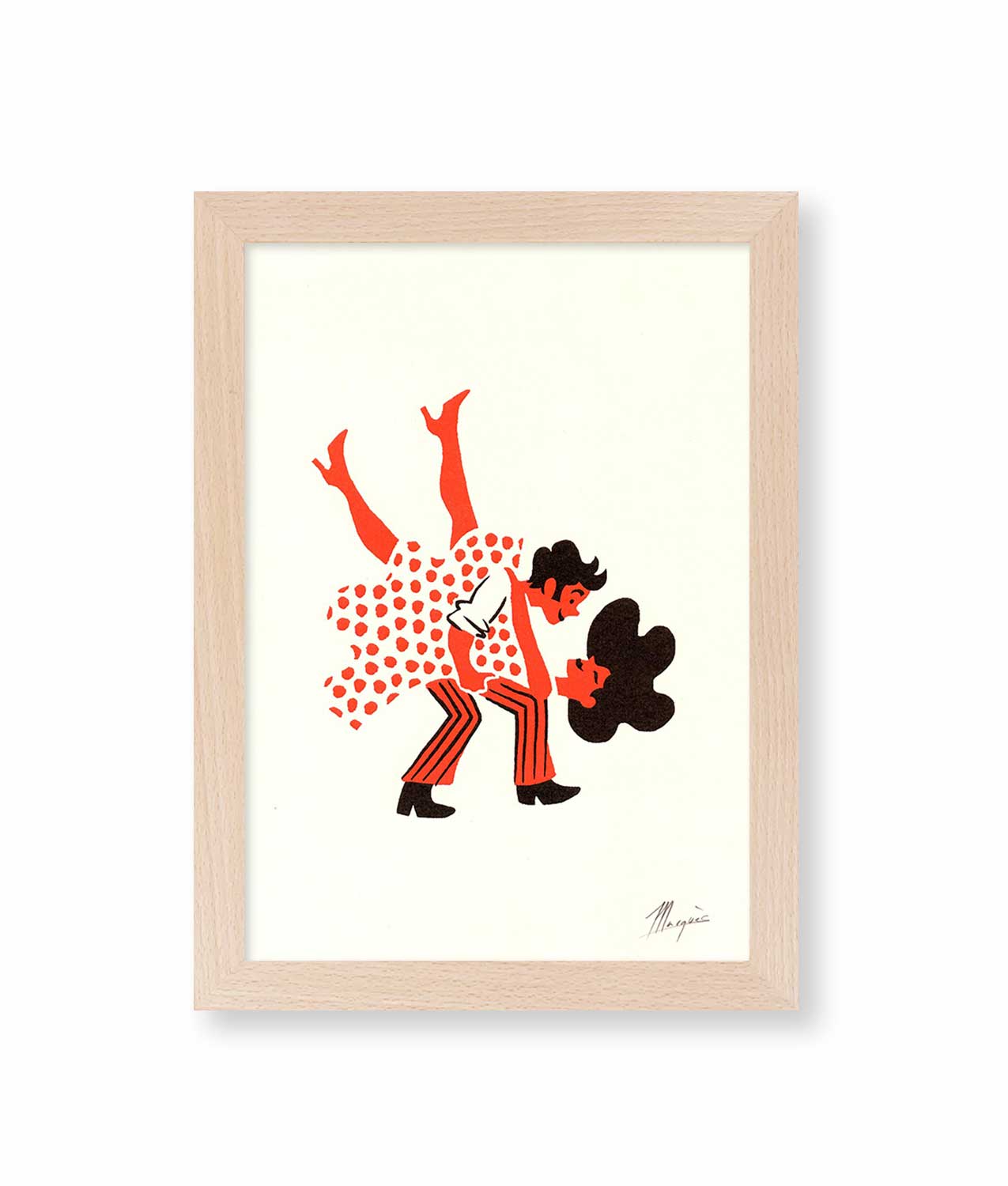 ilustracion el marques marco madera natural haya