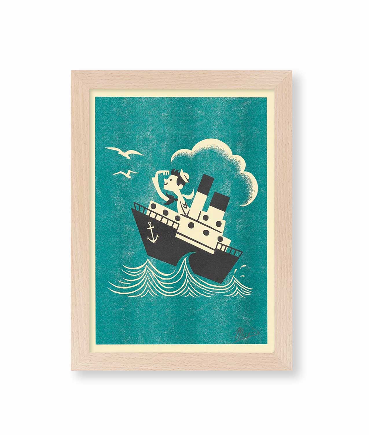 ilustracion el marques marco madera natural haya
