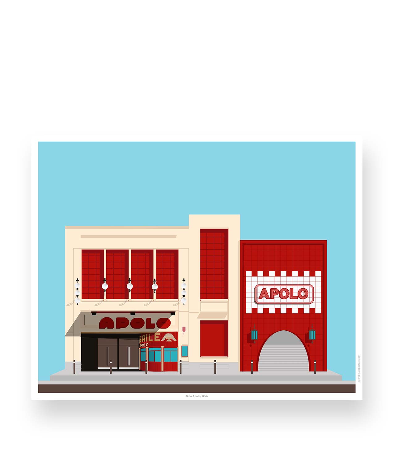 ilustración discoteca APOLO PEBE