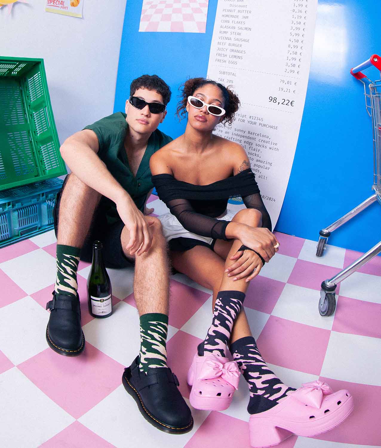 calcetines champagne eat my socks
