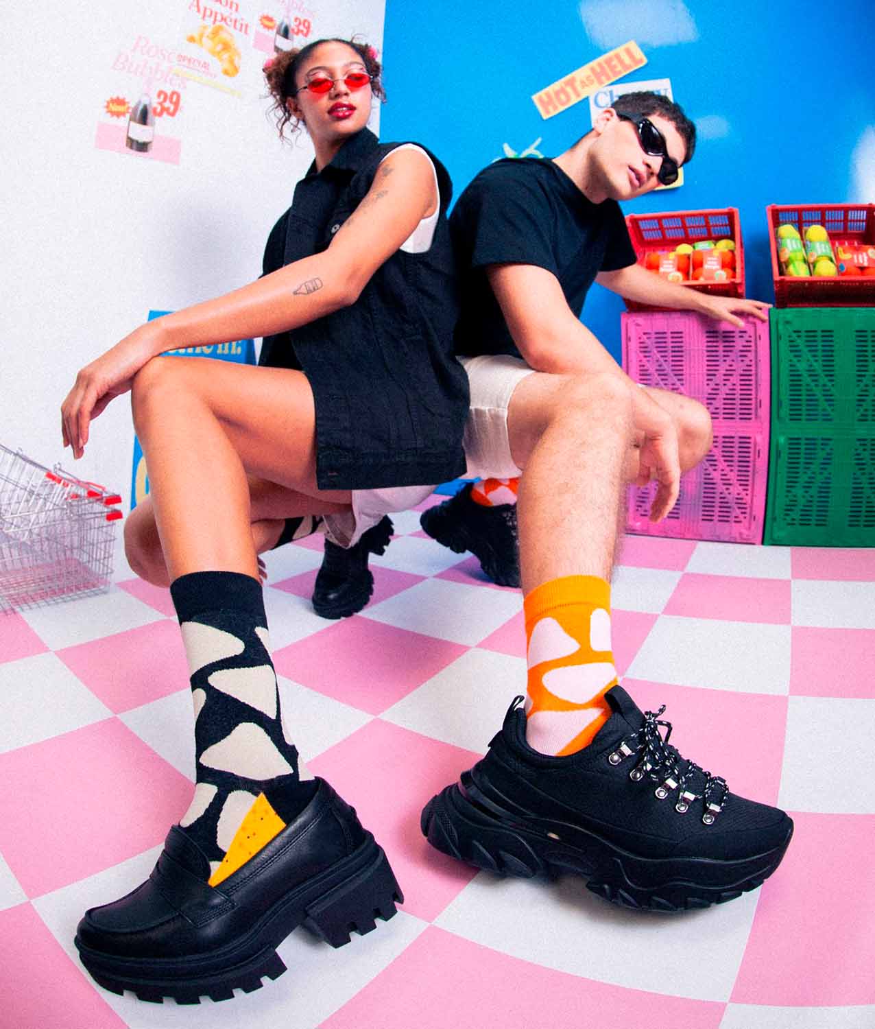 calcetines champagne eat my socks