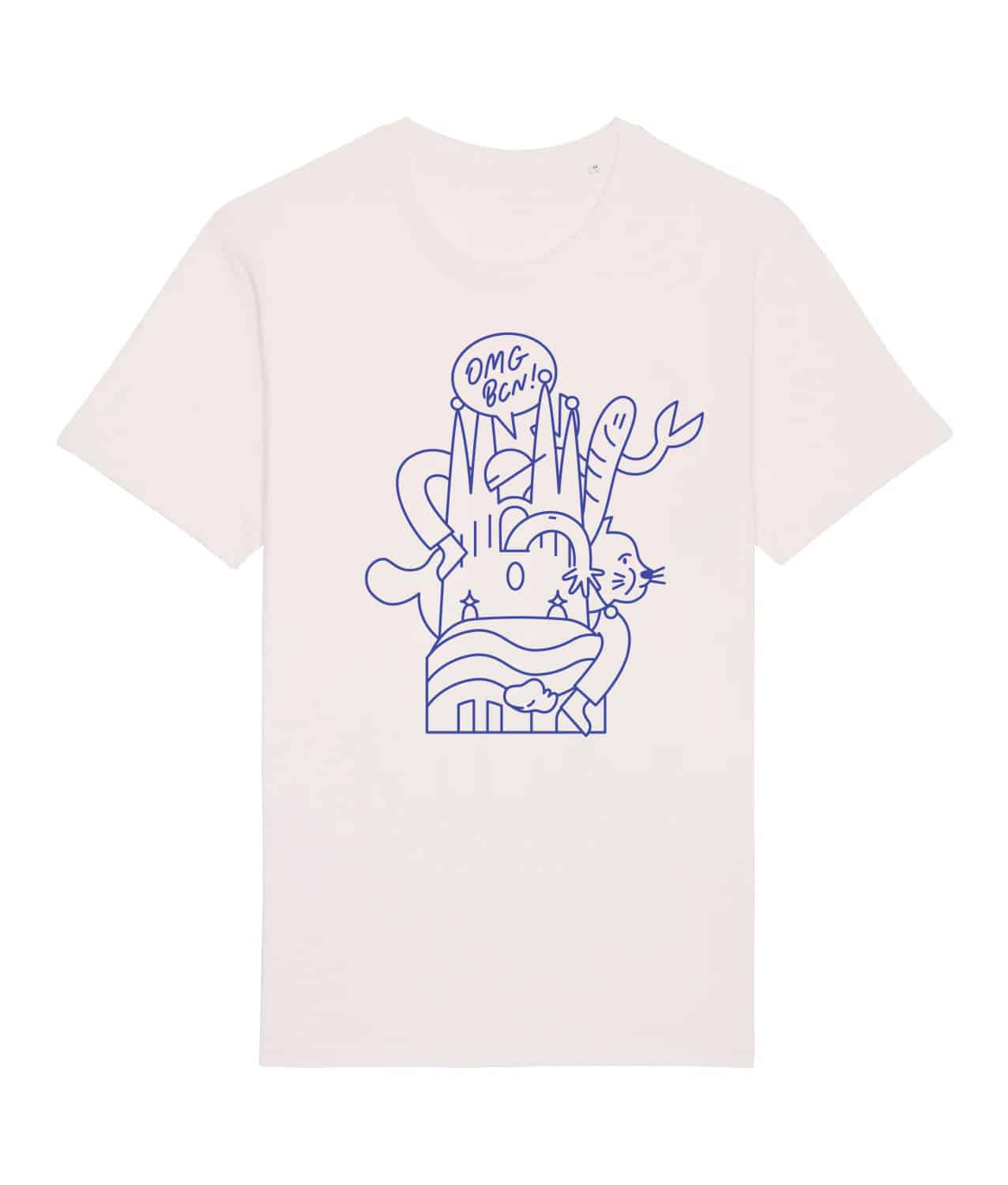 camiseta clara mur omg bcn