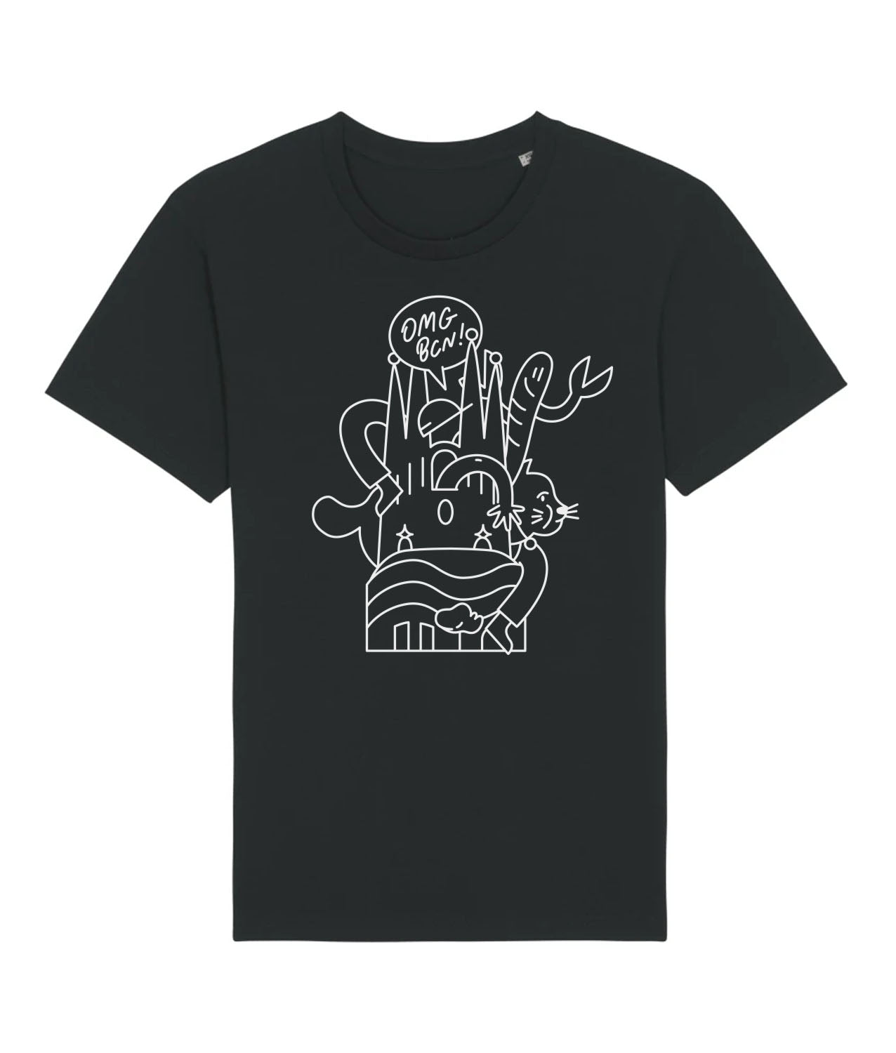 camiseta clara mur omg bcn