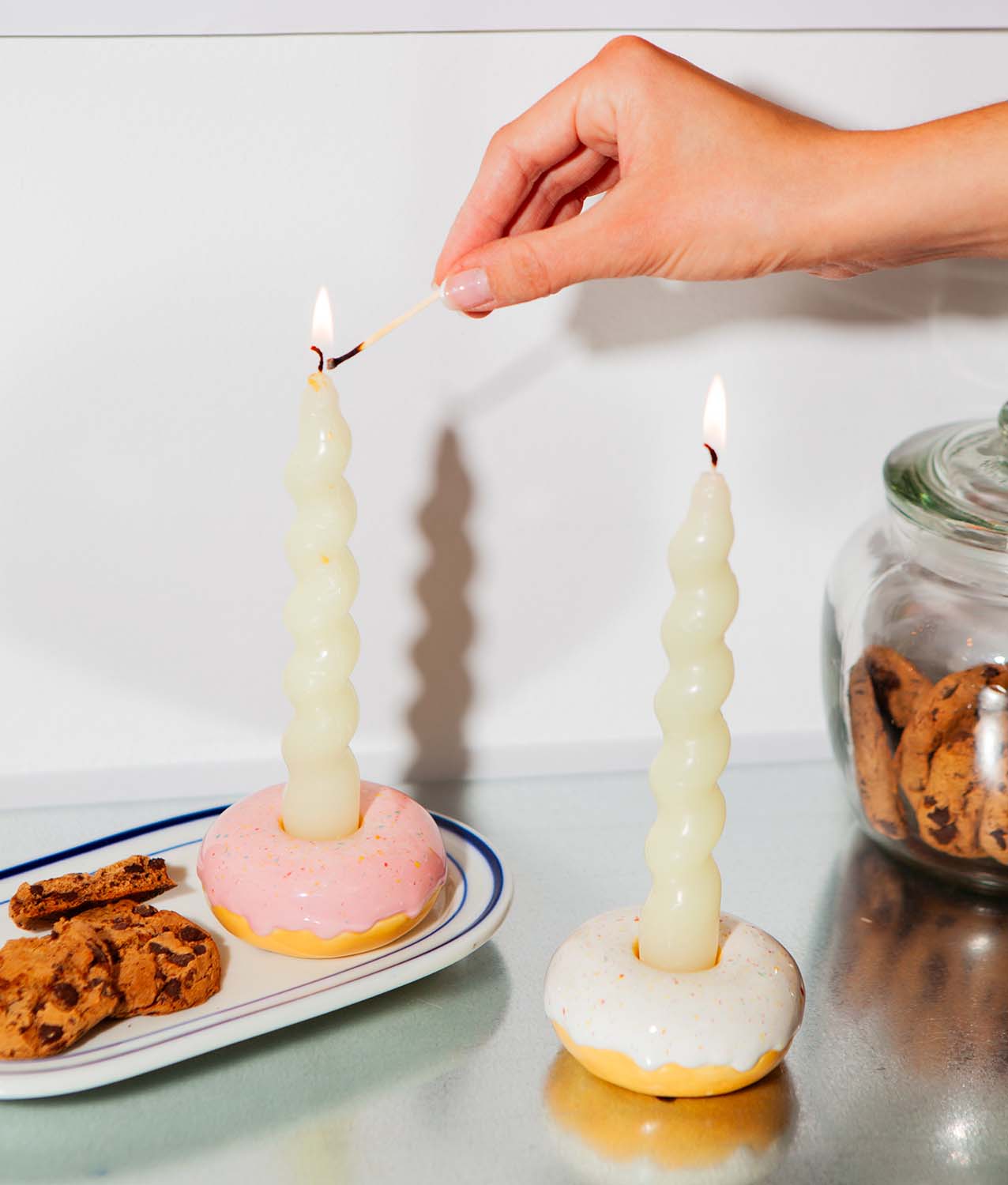 candelabro donut doiy