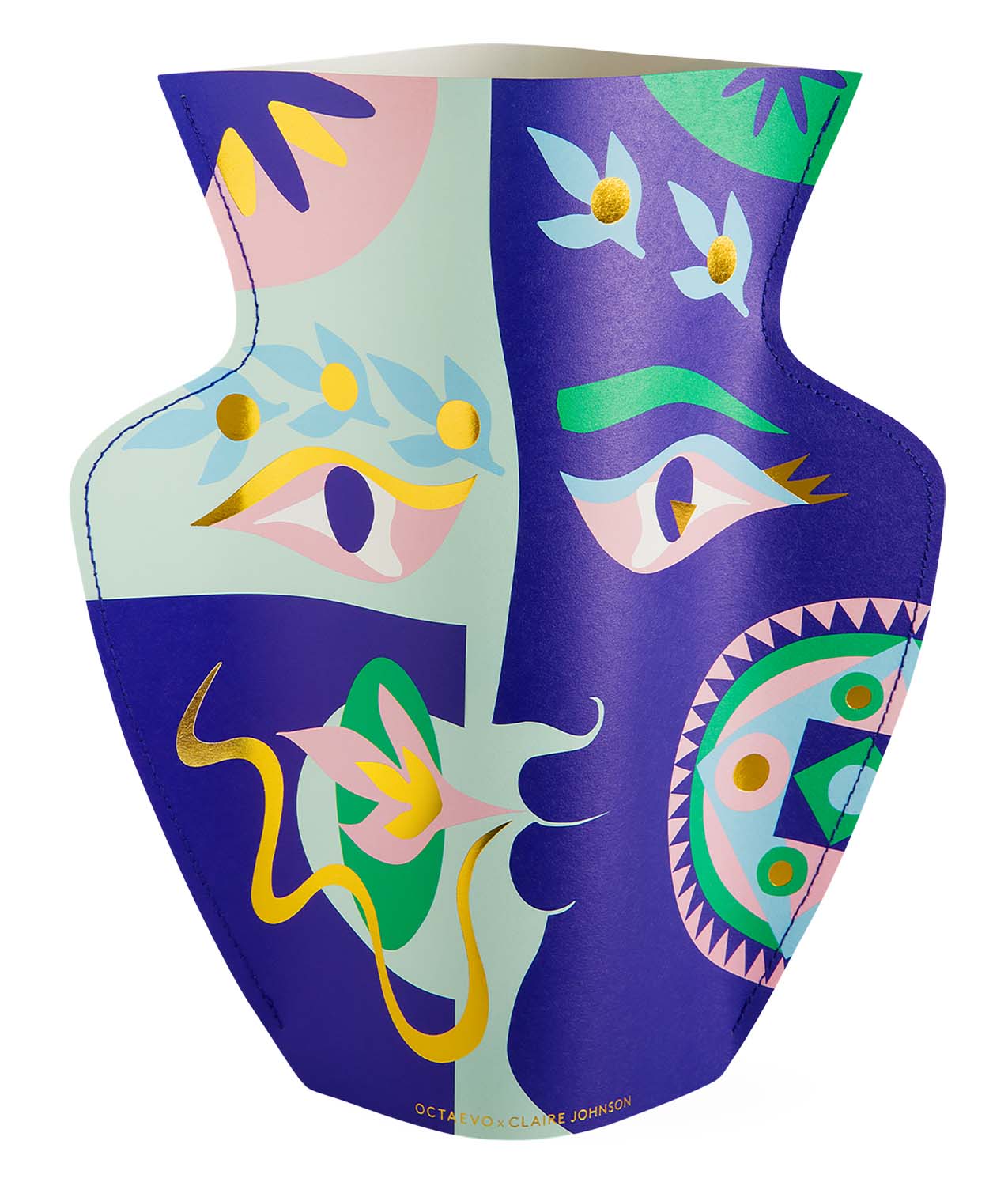 Jarrón de Papel Claire Johnson (Azul)