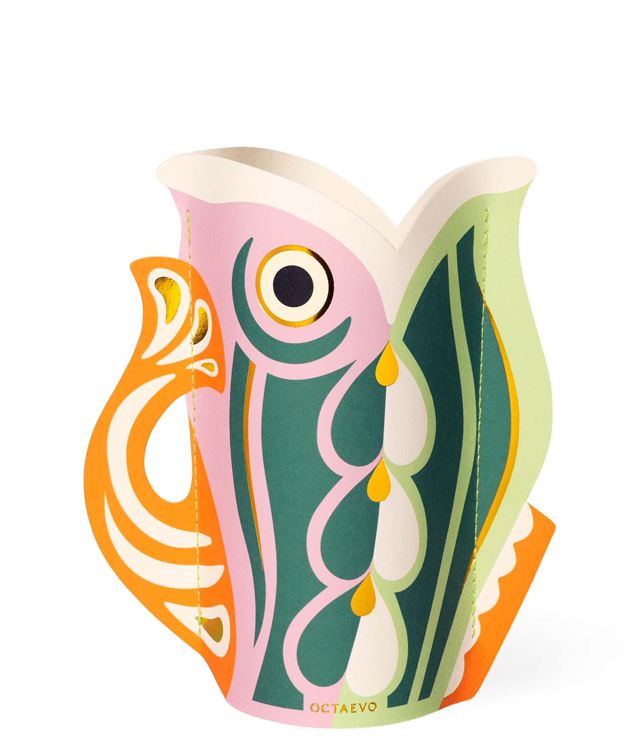 Mini Jarrón de Papel Fish Splash
