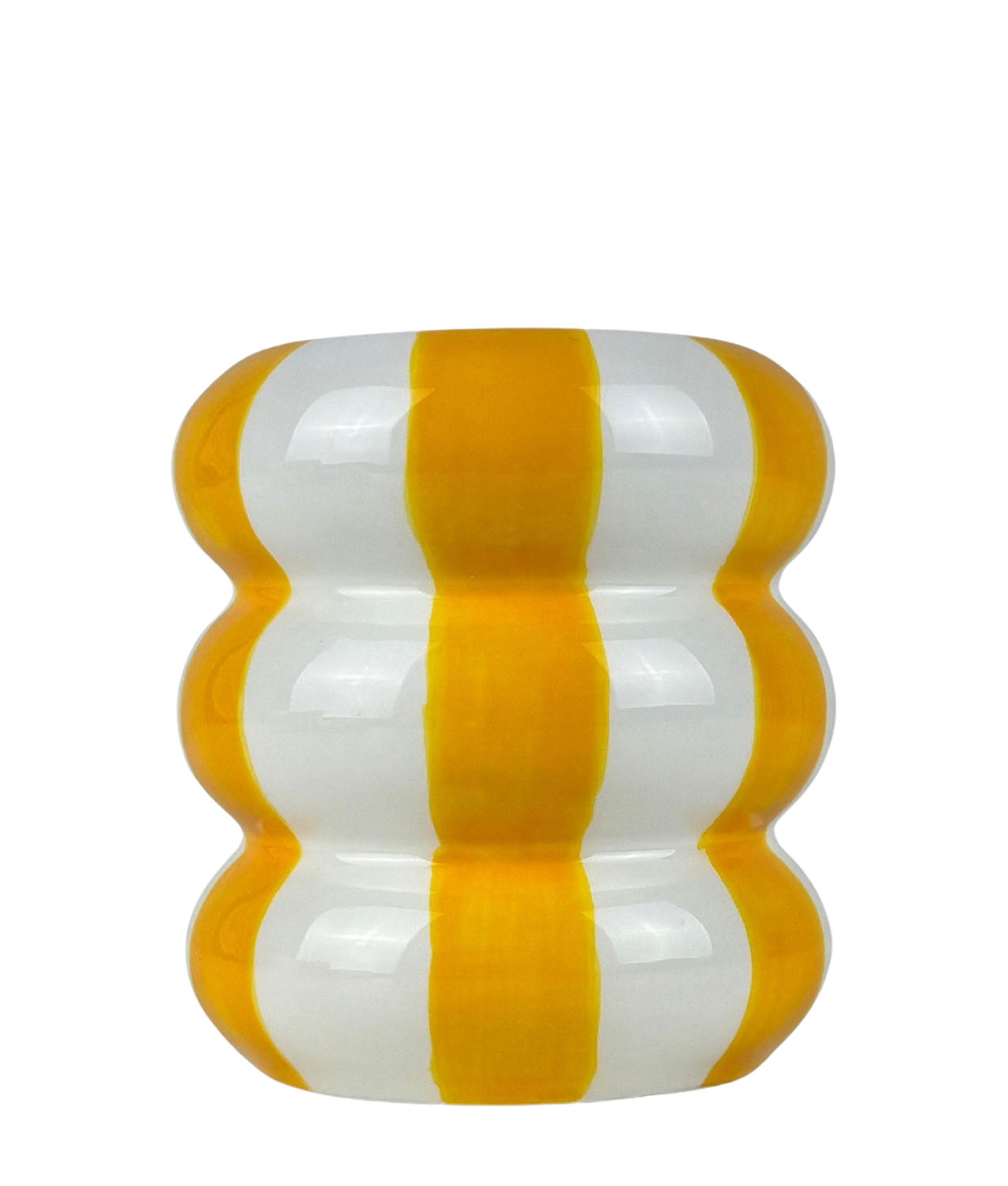 Maceta Blanco y Amarillo