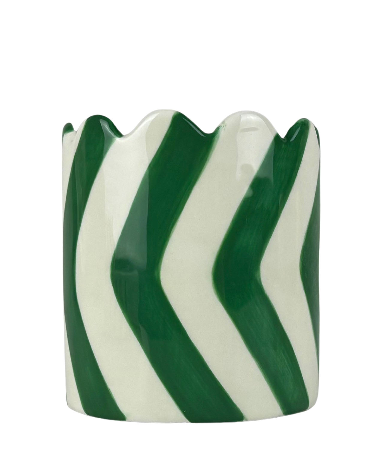 Maceta Blanco y Verde