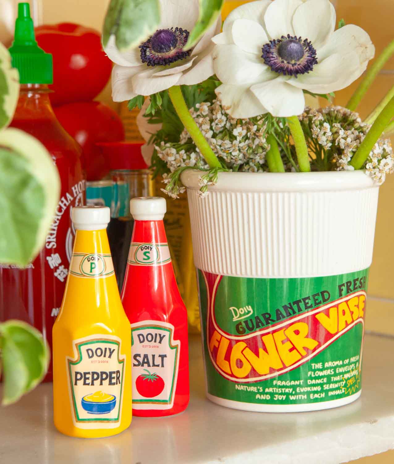 Salero y Pimentero Ketchup y Mostaza