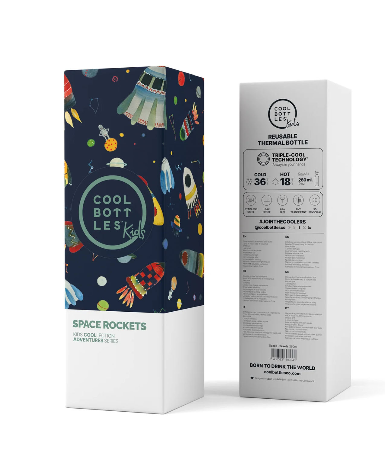 Botella Térmica Niños - Space Rockets