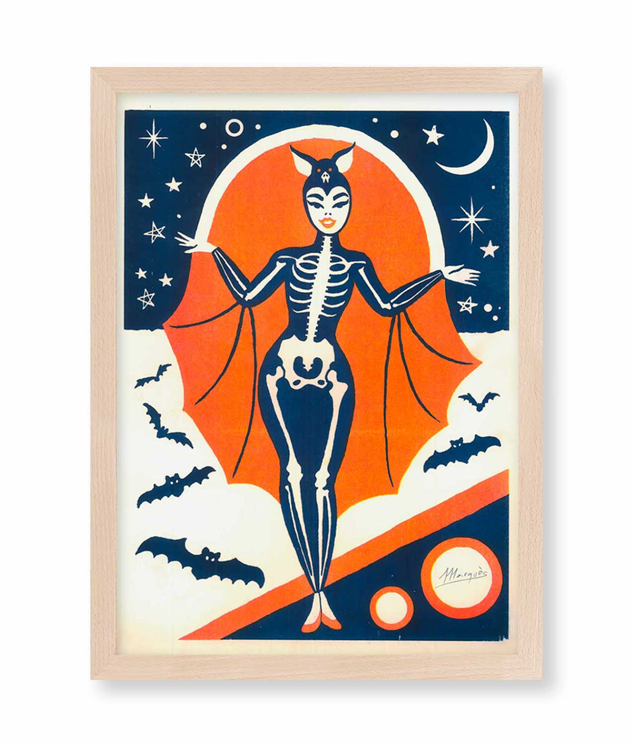ilustracion el marques marco madera natural haya
