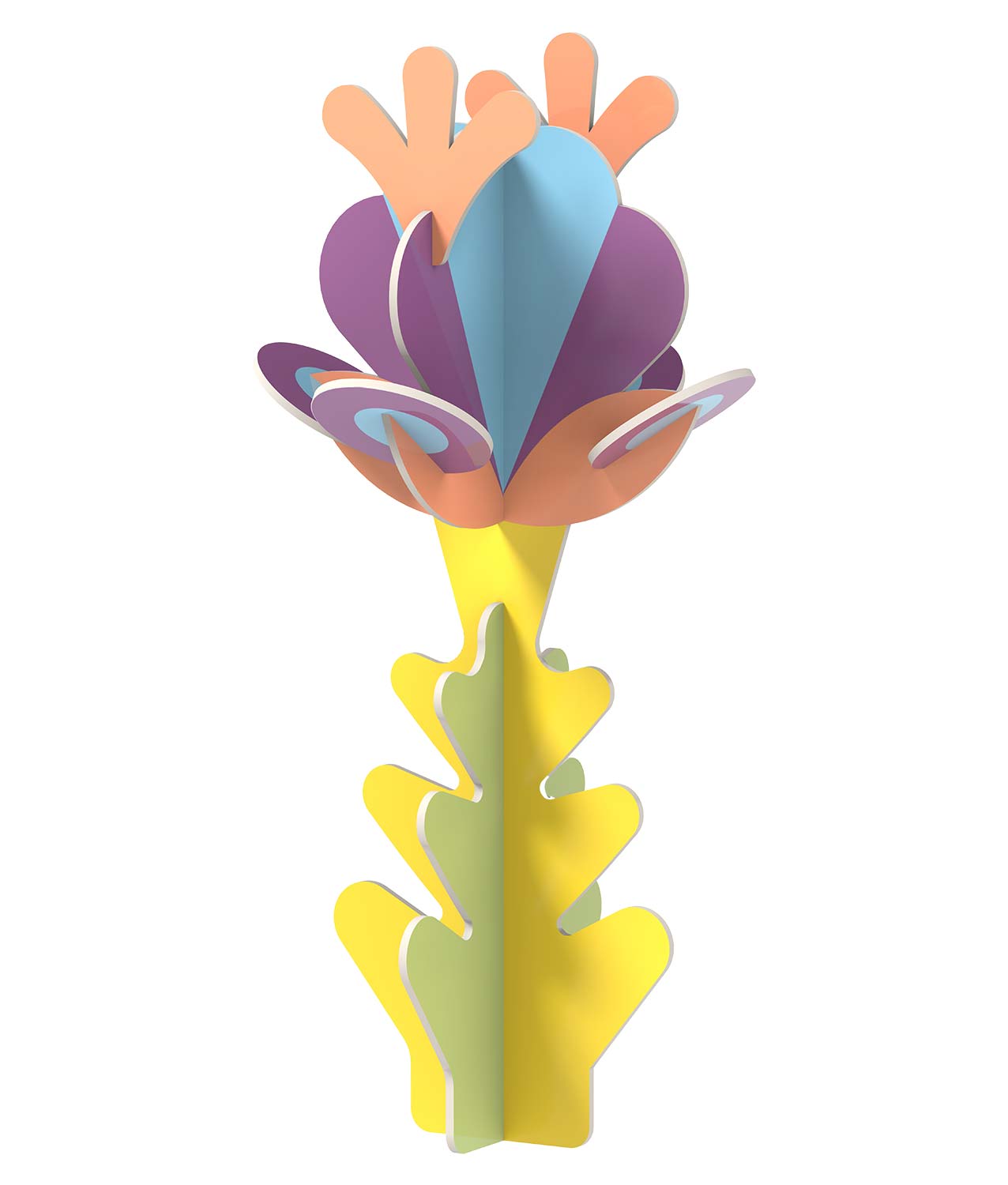 flor papel octaevo