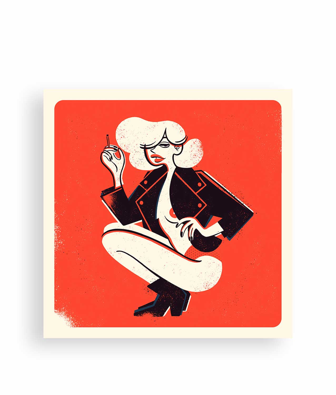 ILUSTRACION PIN UP VERDE FILIPA BELEZA