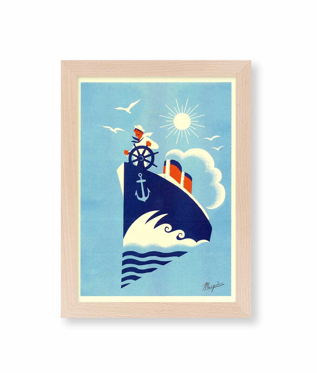 ilustracion el marques marco madera natural haya