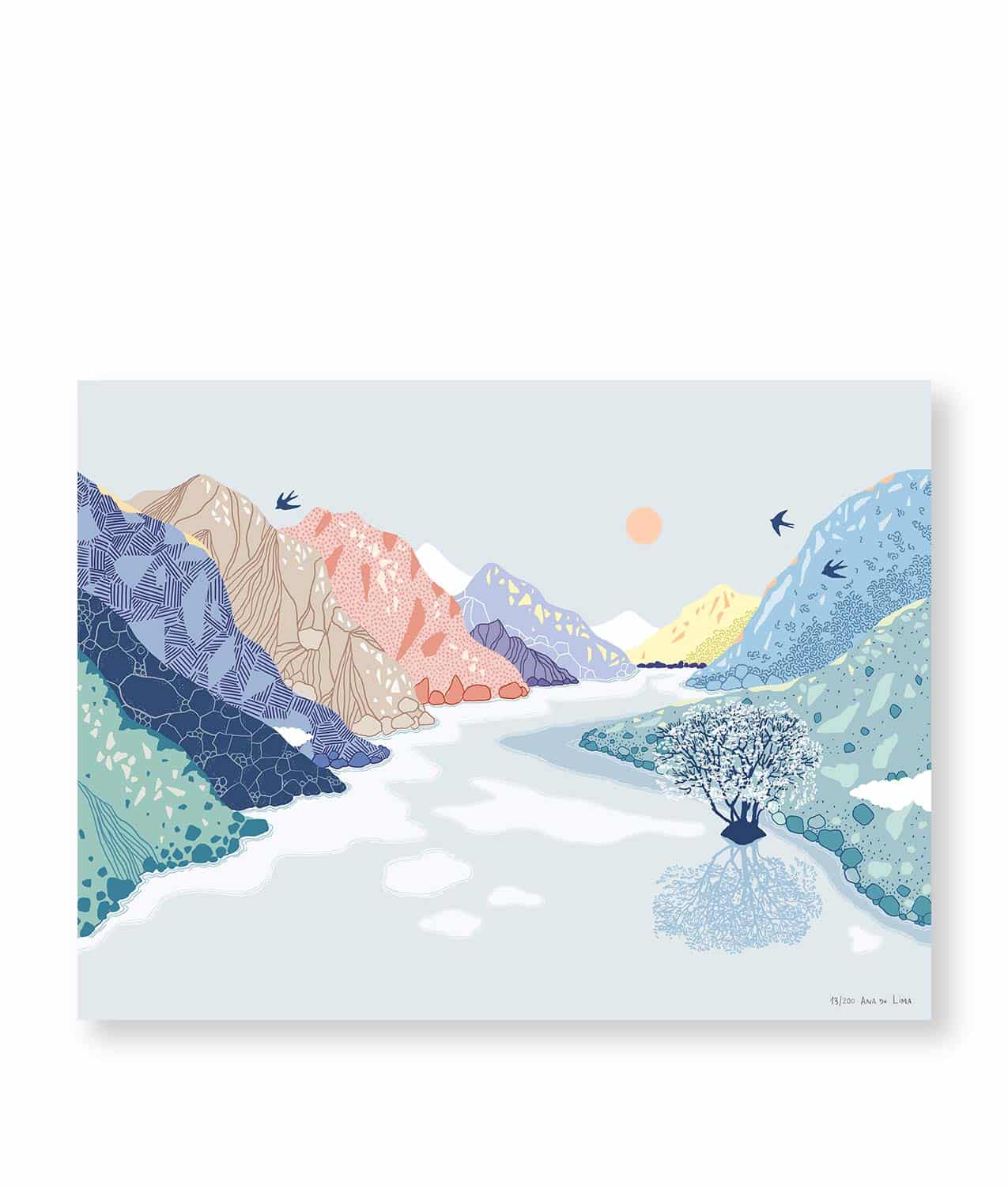illustration ana lima mountains