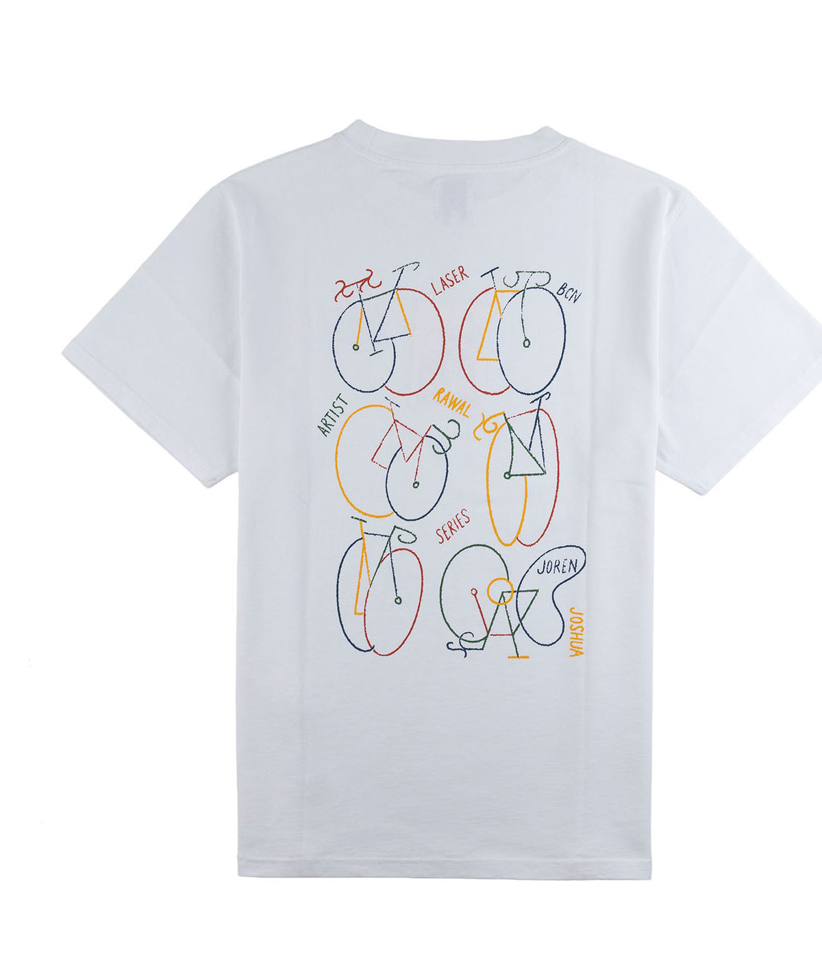 Camiseta Rawal Cycling Culture by Joren Joshua - Blanca