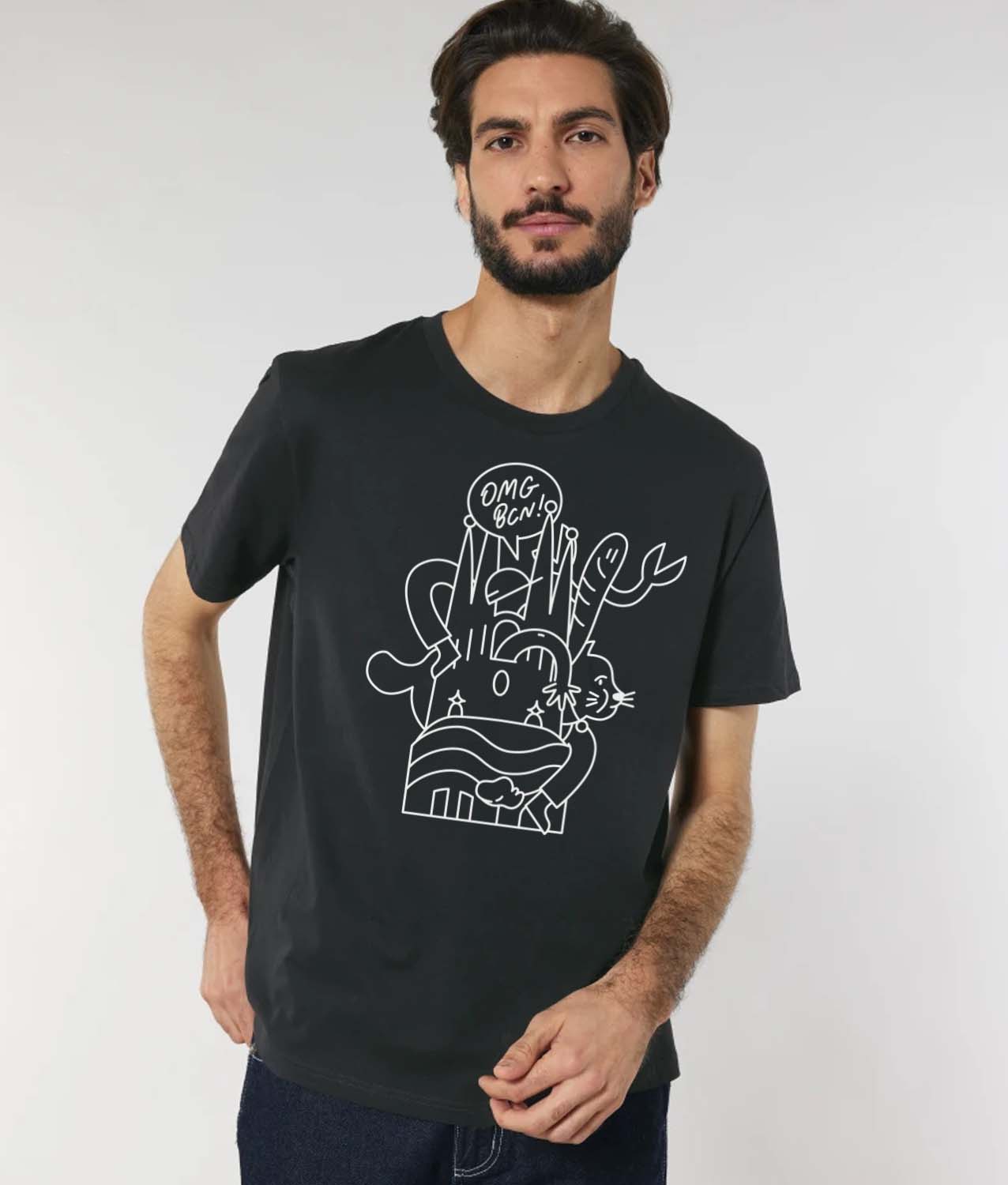 camiseta clara mur omg bcn